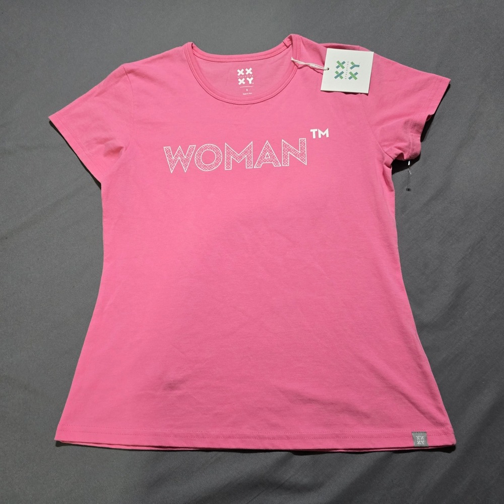 XX-XY Athletics T-Shirt Women Small Pink Woman Graphic Tee Cotton Short Sleeve